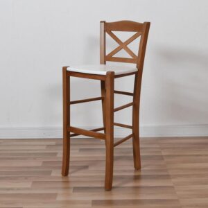 Cross Back in Geo Stain Painted Seat