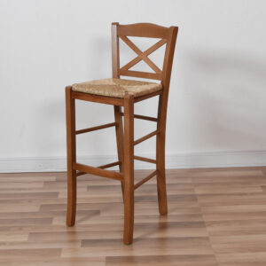 Cross Back in Geo Stain Rush Seat