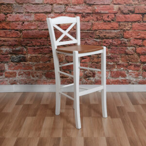 Cross Back Painted Polished Seat