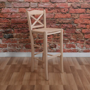 Cross Back Raw Solid Seat